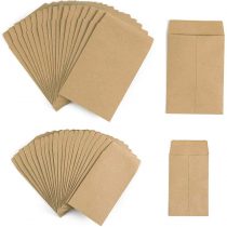 Coin Envelopes Seed Packets Kraft Paper Brown Bags for Small Parts Stamps Storage 200PCS for Home, Garden, Farm, and Office - 2 Size