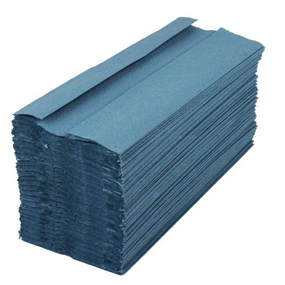2Work KF03800 1-Ply C-Fold Hand Towel, Blue, Pack of 2880