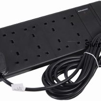 pro elec 2 m 10 Gang Extension Lead with Integral Neon Indicator - Black