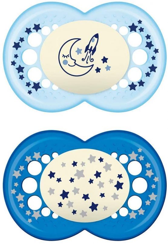 MAM Night Soothers Silicon 16+, pack of 4, glow in the dark - Image 2