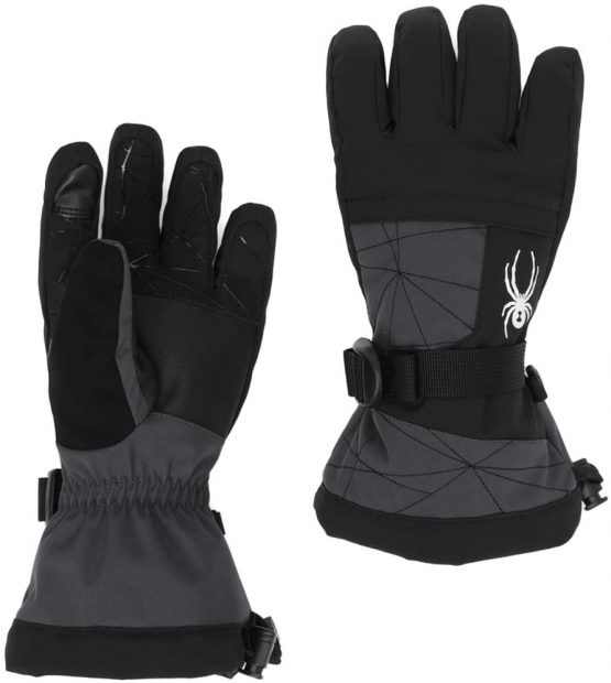 Spyder OVERWEB Winter Boy's Ski Gloves - charcoal - Image 3