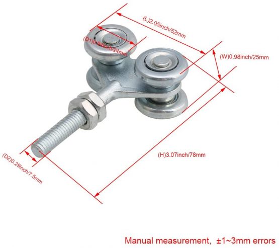 Mxfans Sliding Track Roller Hanging Barn Door Rail Trolley Wheel H4-3 for Door - Image 4