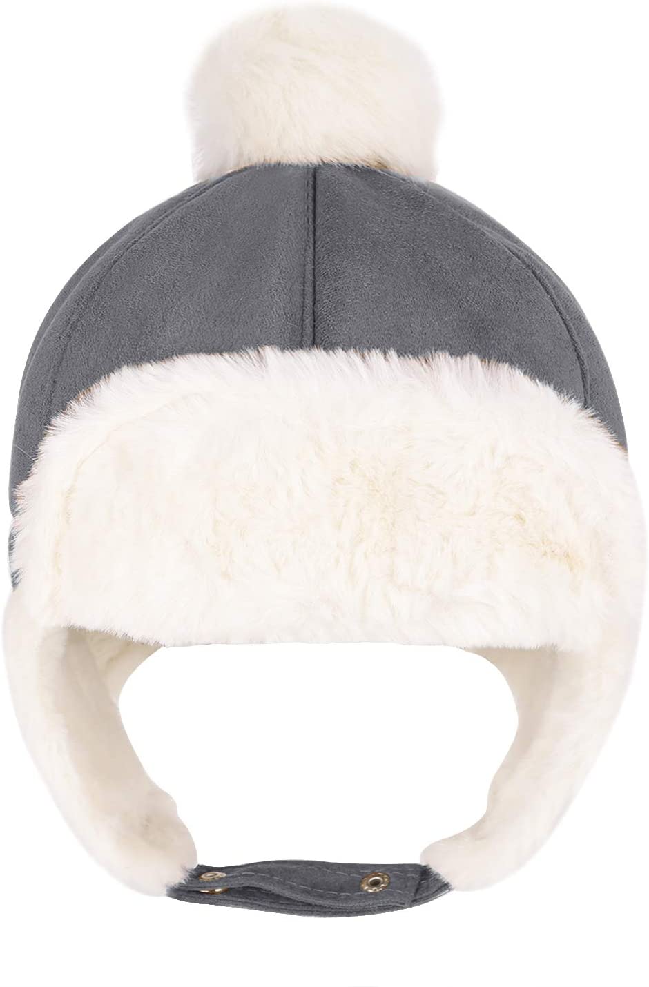 Faxianther Infants Winter Thermal Windproof Ushanka Russian Hat with Ear Flap Warm Cozy Plush Travel Outdoor Full Hood Hat Skull Cap Earflap Trapper Hats for Baby Girls Boys Toddlers - Image 4