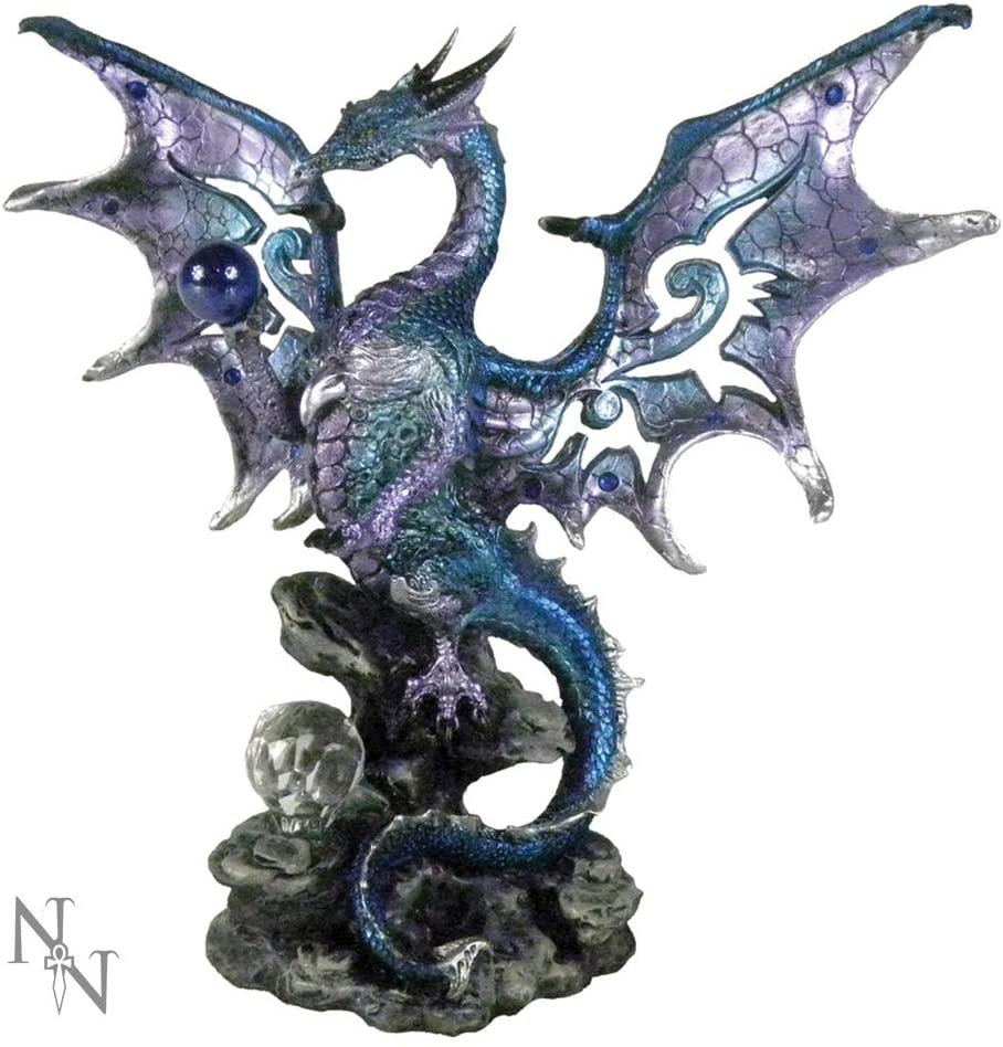 Nemesis Now Blue Dragon Protector Figurine 26cm Blue, 20.5cm