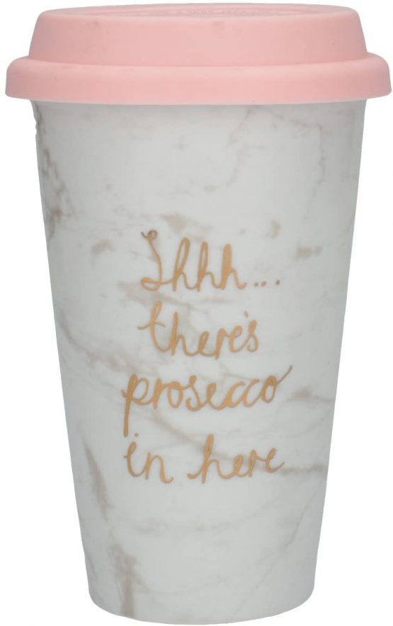 Creative Tops 5213682 Ava & I 'Sshh, There's Prosecco in Here' Travel Mug, 350 ml (12 fl oz), 10 x 10 x 15 cm