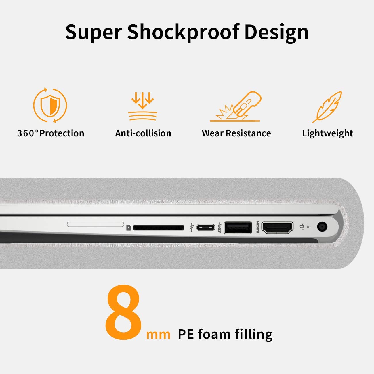 Inateck 14 Inch Laptop Case Sleeve Briefcase Compatible with 15.3 MacBook Air M5/A3448, M4/A3241,M3/A3114,M2/A2941 2026-2023 - Image 3