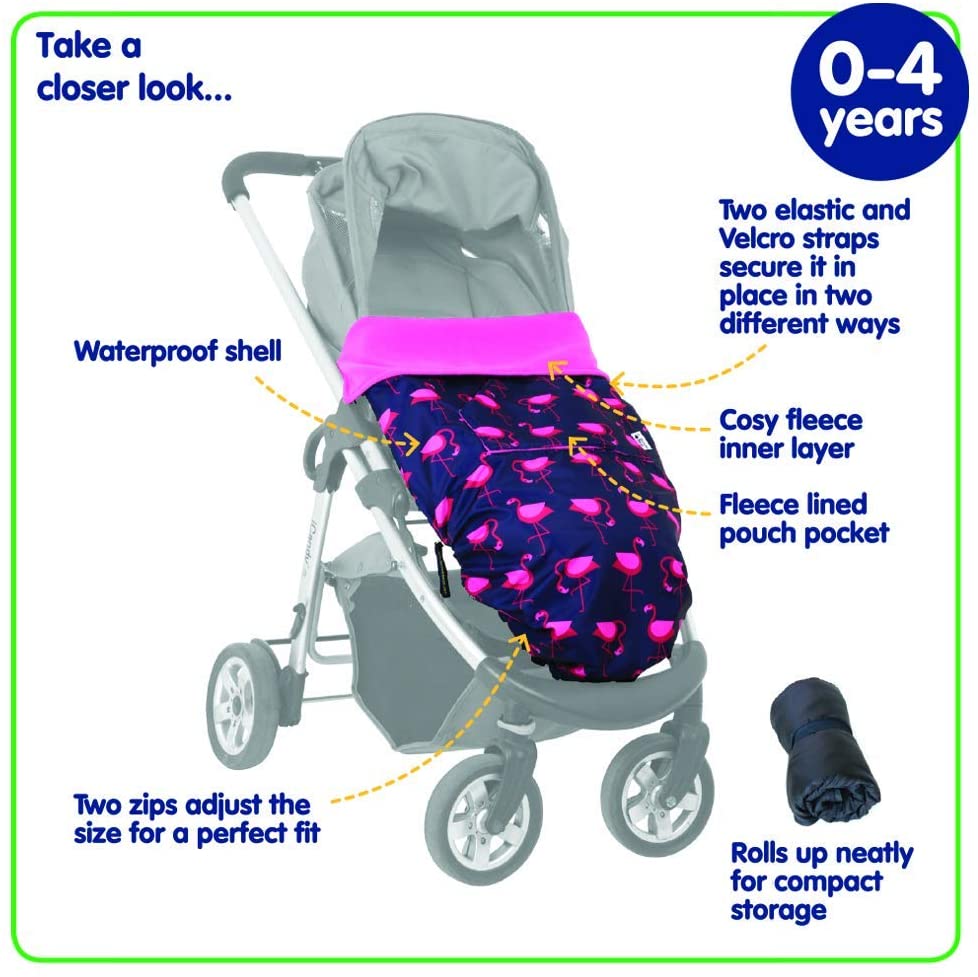 BundleBean, GO Multi-use Waterproof Footmuff (Plain Black), Use as Pushchair, Carrier, Sling, Car Seat Cover - Image 3