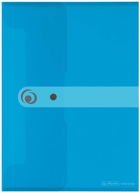 Herlitz Easy Orga to Go A5 Polyfoam Document Folder - Transparent Blue (Pack of 6)