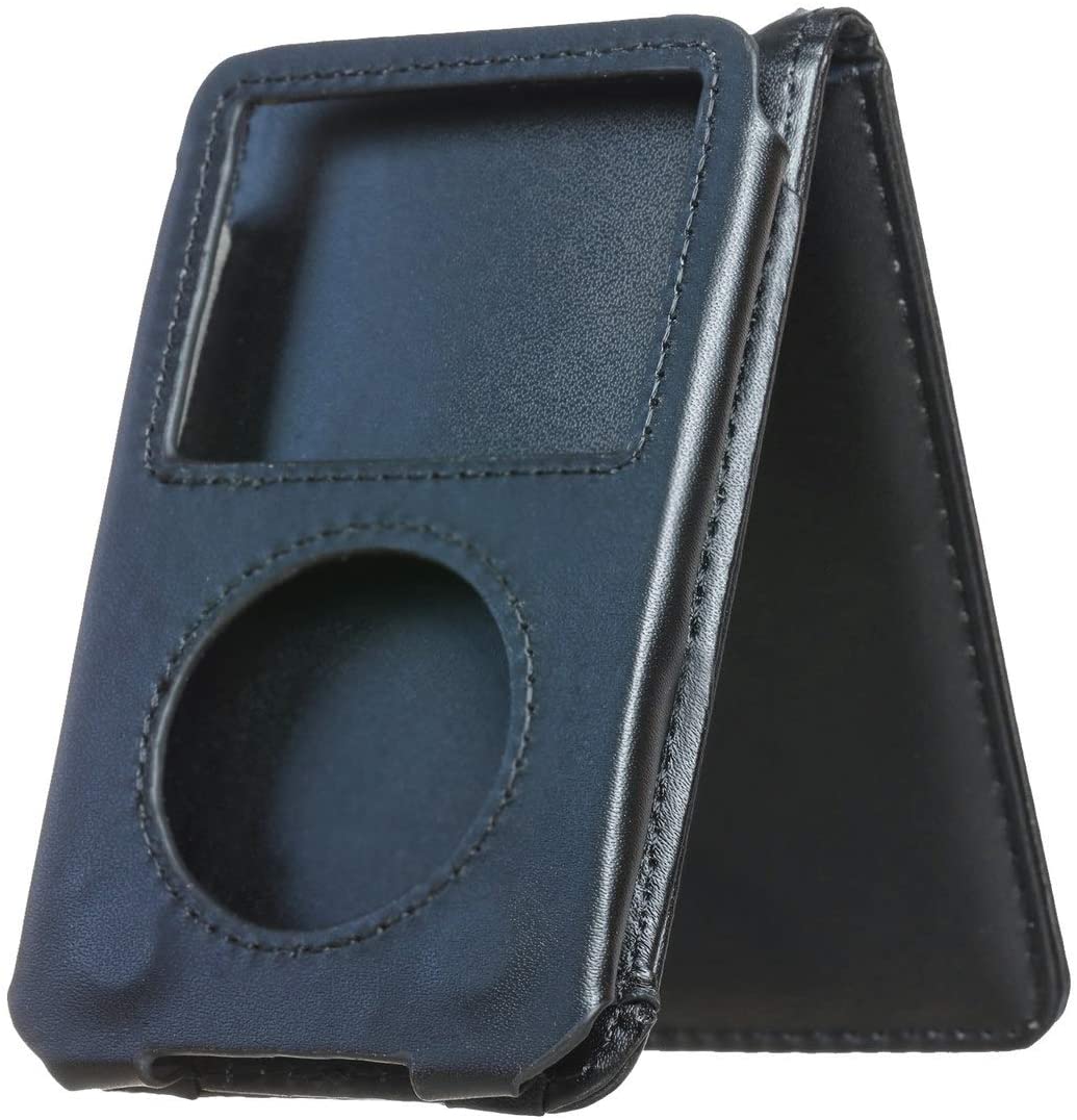 YoiYee Flip Synthetic PU Leather Protective Case Cover with Belt Clip for Apple iPod Classic 80GB 120GB and 160GB (6th / 7th Generation) - Black - Image 2