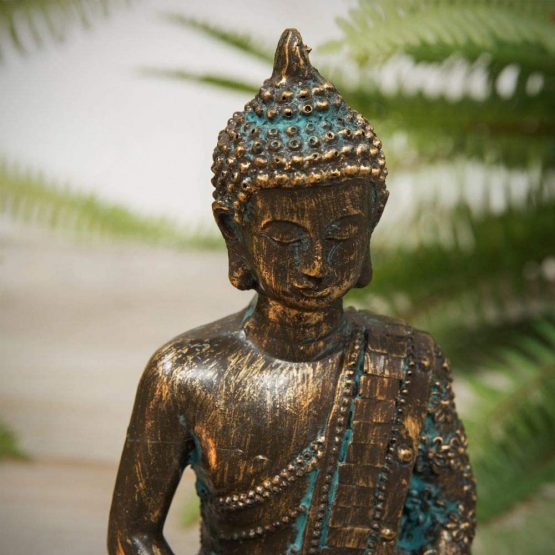 Juliana Meditating Thai Buddha Tea Light Candle Holder Bronze Effect Zen Gift 63052 - Image 3