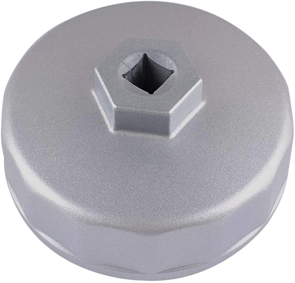 Wadoy Oil Filter Wrench 74mm, 14 Flute Oil Filter Wrench for 2.3L 2.5L Car Engine or Other Similar Types Car Oil Filter Wrench Socket Remover Tool
