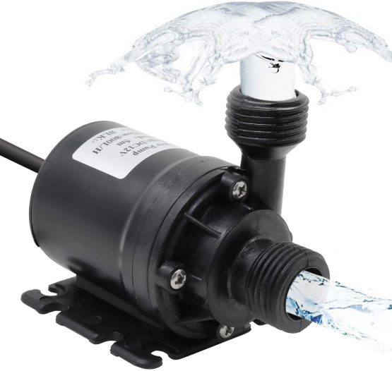 HSEAMALL Brushless Submersible Water Pump DC 12V Amphibious Pump 800L/H 5M for Pond Aquarium Fish Tank Solar Fountain Pool Water Circulation System - Image 2