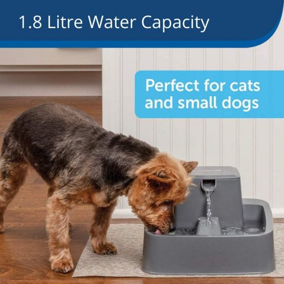 PetSafe Pet Fountain, Suitable for Small Dog and Cat Households, Easy-to-clean Design, Filter Included, Drinkwell, 1.8 Litres - Image 2