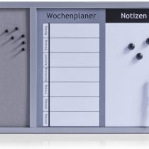 Zeller 11553 Combination 3 in 1 Board 60 x 40 Aluminium Grey