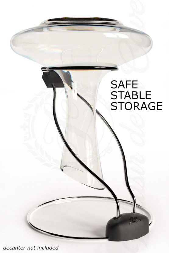 Plaisir de la Cave 2in1 Wine Decanter Drying Stand – Fast Spotless Carafe Dryer & Compact Folding Rack for Safe Storage - incl. Black Rubber Top (Non Slip & Anti Scratch) - Image 3