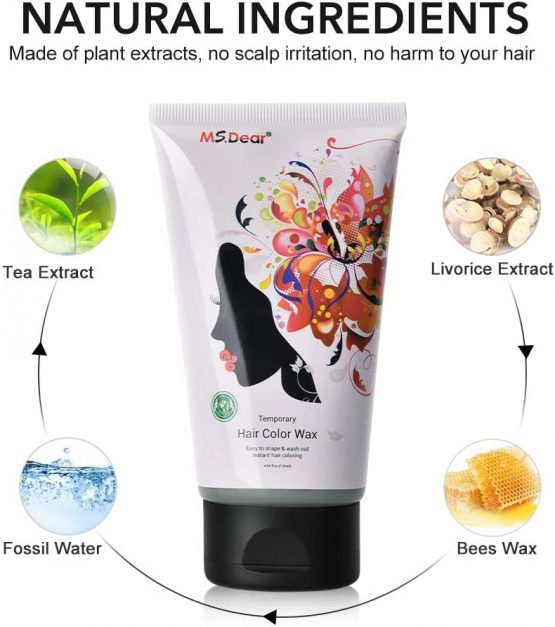 Temporary Hair Dye Hair Colour Wax, MS 120ml GREY Hair ...