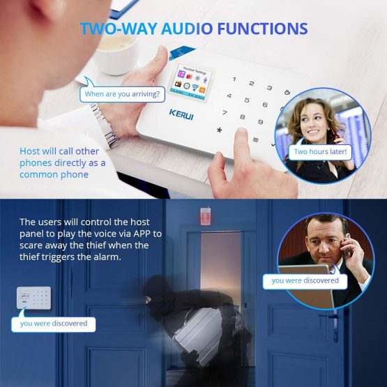 KERUI W18 Only 2.4G WIFI+GSM Wireless Smart Burglar Security Alarm System DIY Kit for Home Apartment Business,Remote APP Control,Auto Dial External Siren,Not Compatible Google & Alexa - Image 4