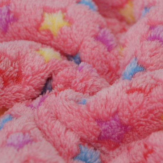 Soft Star Pattern Dog Cat Blanket Fleece Pet Pad Puppy Cushion Mat (L, Pink) - Image 4