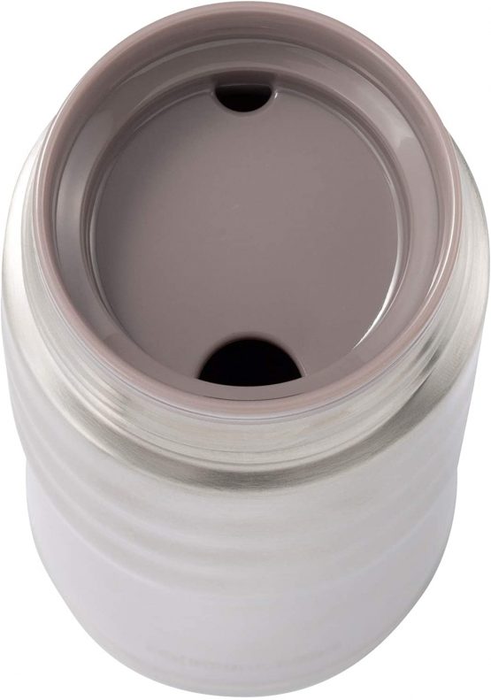 Kyocera MB-17S WH Travel Mug with Twist Top, Stainless Steel, Pearl White - Image 2