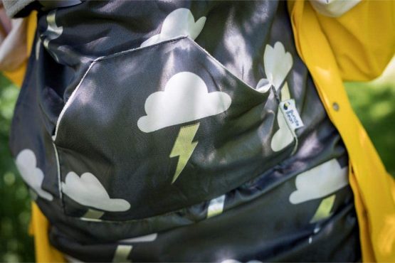 BundleBean Babywearing:All-Weather Waterproof Sling and Carrier Cover (Silver Lightning) - Image 2