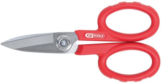 KS Tools 118.0060 Universal workshop shear, 140mm, includes belt pouch