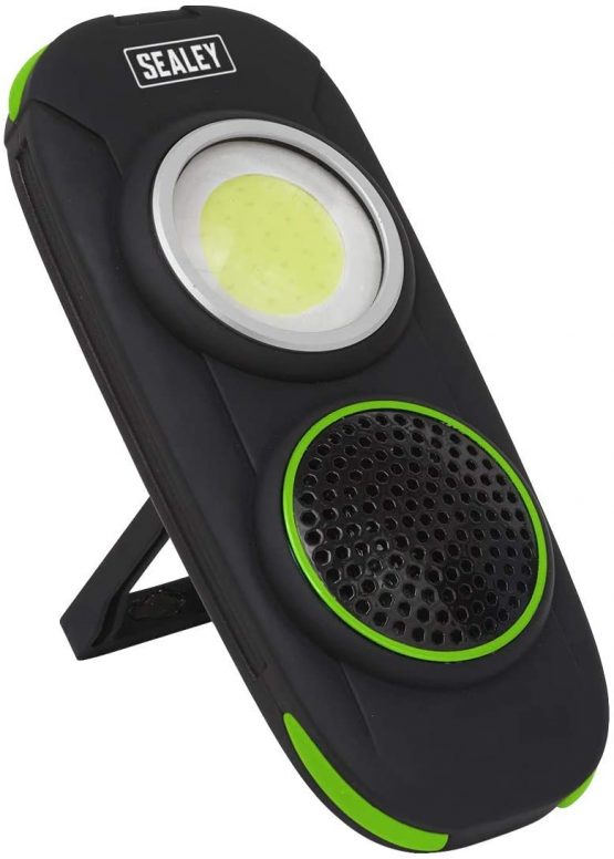 Sealey LED50WS 10W COB LED Rechargeable Torch with Wireless Speaker