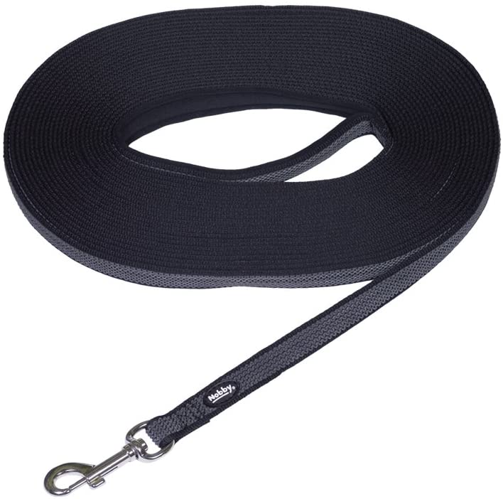 Nobby Recall Lead Anti-Slip Grey Width 20 mm Length 58-69 cm + 54 cm, 15 Meter
