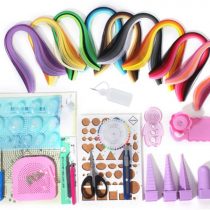 Beginners Handcraft Paper Strips Quilling Tools Kit, 18 Kinds Tools and 900 Strips Paper All-in-one