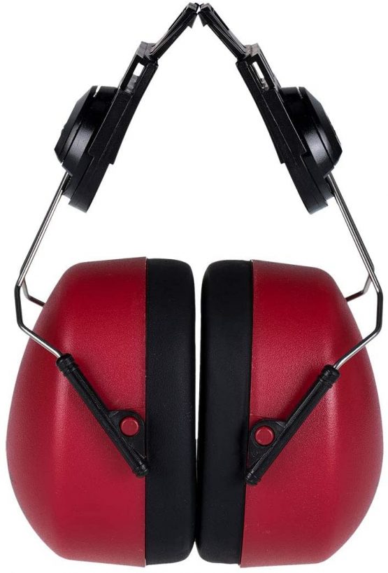 Portwest Clip-On Ear Protector, Colour: Red, PW42RER