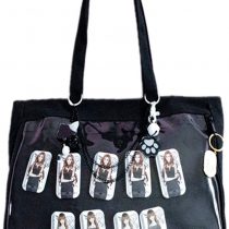 Ita Tote Bag Clear Window for Pins Ita Shoulder Bag Handbag Anime School Bag DIY, Cosplay, Comic Con, Black