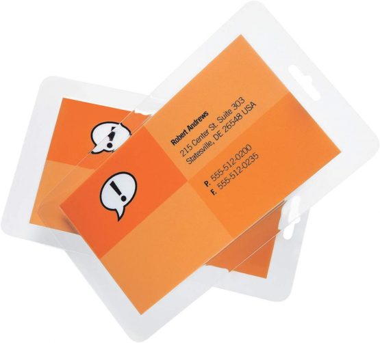 GBC 64x108mm 2x125 Micron Gloss Card Laminating Pouches, Pack of 100, 3740433