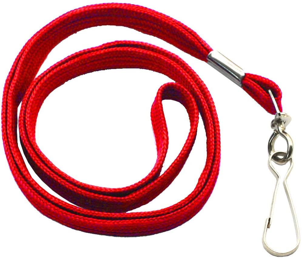 Bird Fiy Red Lanyard 100 Pack Bulk Badge Lanyards for ID Badges Neck Cruise Name Tag ID Holder, Red,black - Image 4