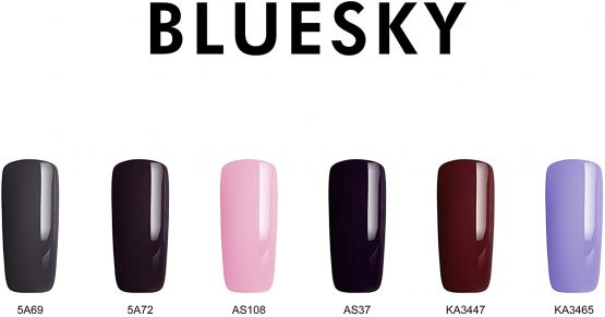 Bluesky Gel Nail Polishes, Lucky Set 18, 6 x 10ml, Black, Purple, Pink (Requires Curing Under LED/UV Nail Lamp) - Image 2