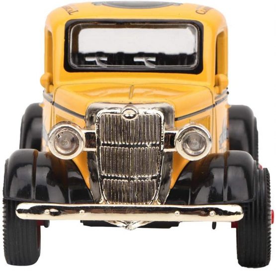 Pickup Truck Toy, Classic Diecast Car Vehicle Toys Pull-Back Cars Model with Lights and Sounds Gift for Kids Children(Yellow) - Image 3