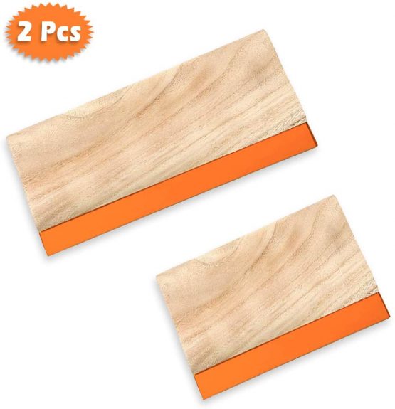 Ywoworld Silk Screen Squeegee,More Comfortable Wooden Handle, 5.5 Inch And 9.8 Inch 2piece Screen Printing Blade For A More Comfortable Experience(75 Hardness)