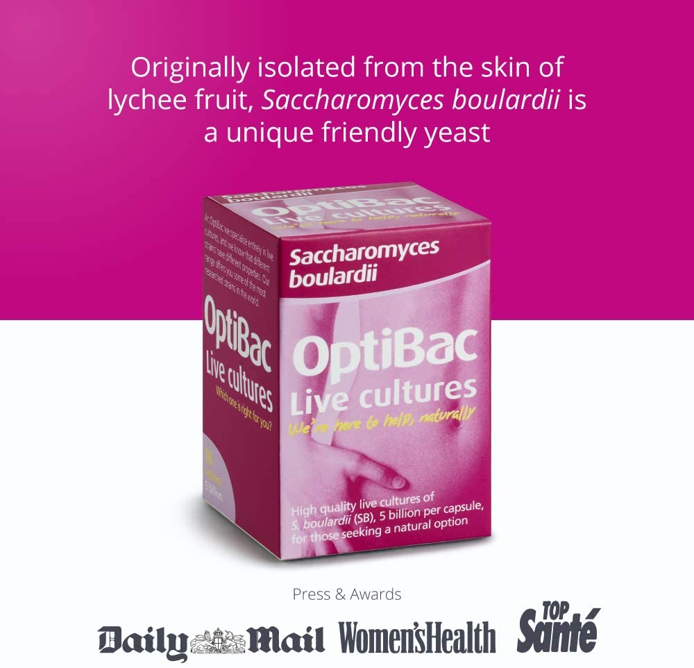 Optibac Probiotics Saccharomyces Boulardii, Vegan Digestive Probiotic Supplement with 5 Billion Live Cultures - Image 4