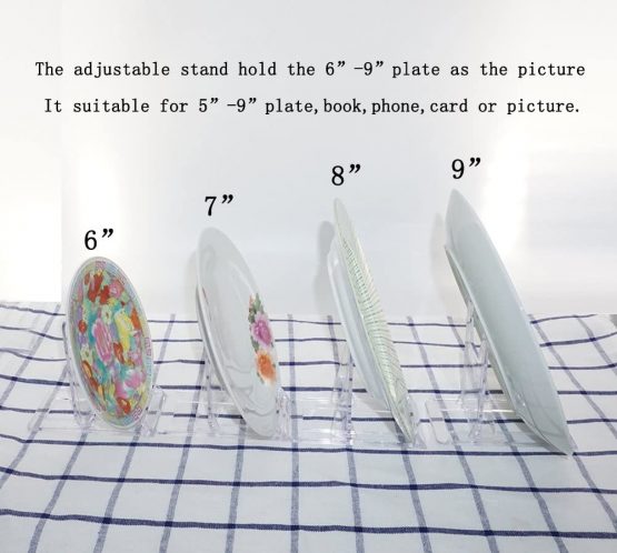 Tincogo Two Part Adjustable Clear Acrylic Plastic Display Stand Easel (set of 5) - Image 4