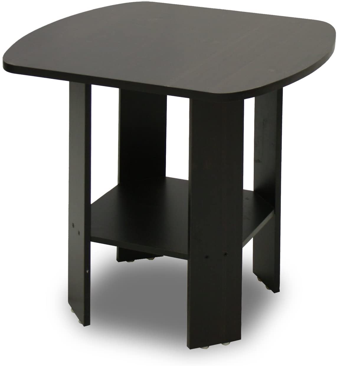 Furinno SIMPLE DESIGN Side Table, 2-Tier End Table, Open Shelves Night Stand, Bedside Table, for Living Room Bedroom, Espresso