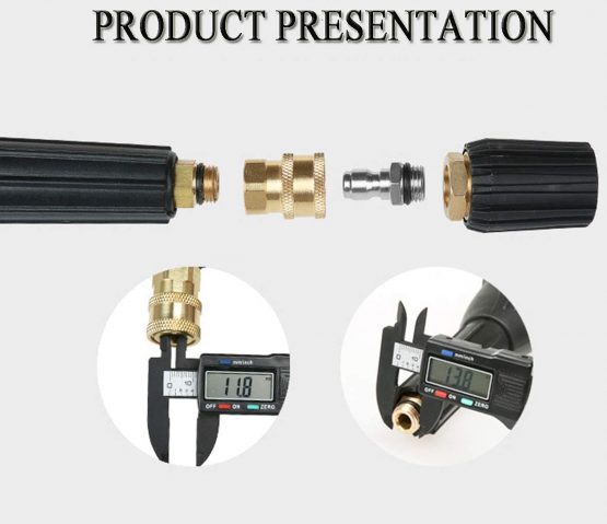 DUDUA 1/4 Quick Connector Pressure Washer Fittings M14 Male Threaded Brass Garden Hose Tap Connector Adaptor - Image 4