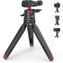 SMALLRIG Mini Tripod Tabletop Tripod with 360° Ball Head and 1/4 Screw for DSLR Cameras, Projectors, Webcams, GoPro and Smartphone Mount Adapter, Updated - BUT2664