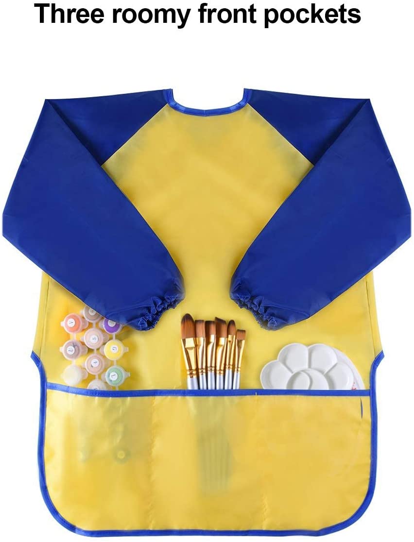 NATUCE 2 Pack Kids Art Smock Toddler Children Painting Apron - Image 2