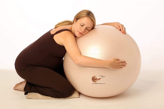 nbf Birthing Ball with Pump and Pregnancy Instruction Guide 55cm 65cm 75cm Anti-Burst 65cm Pale Gold - Image 3