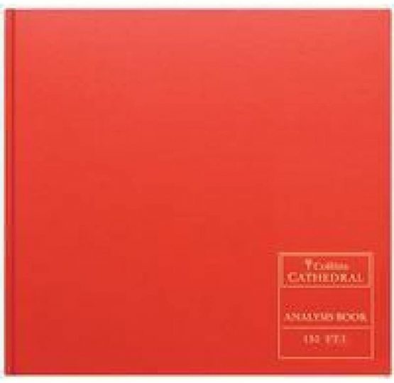 Collins Debden Ltd 061314 150 Series Cathedral Analysis Book, 9 Cash Columns, 297 x 315 mm, 96 Pages, Red