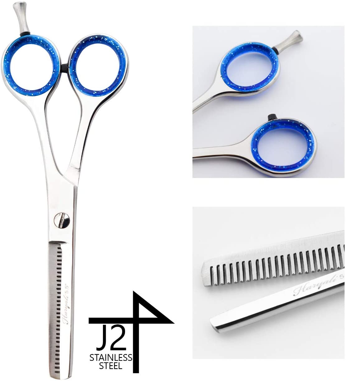 Haryali London Hairdressing Scissors -Professional Hair Dressing Scissors Hairdressers Hair Cutting Shears – Hair Cutting Scissors - for Men and Women (Thinning Scissor) - Image 2