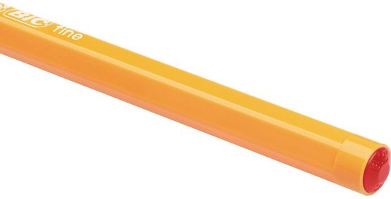 BIC Orange Fine Ballpoint Pens, Fine Point (0.8 mm), Red Ink, Box of 20 - Writing Pens with Long-Lasting Ink - Image 4