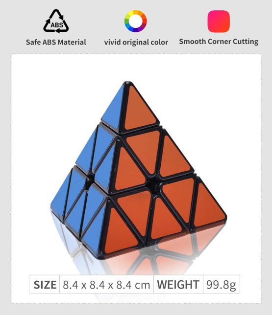 EACHHAHA Pyraminx speed cube-3x3 Classic Pyramid cube-Triangular puzzle-Brainteasers toys-Twist Travel Toys For Kids and Adults - Image 2