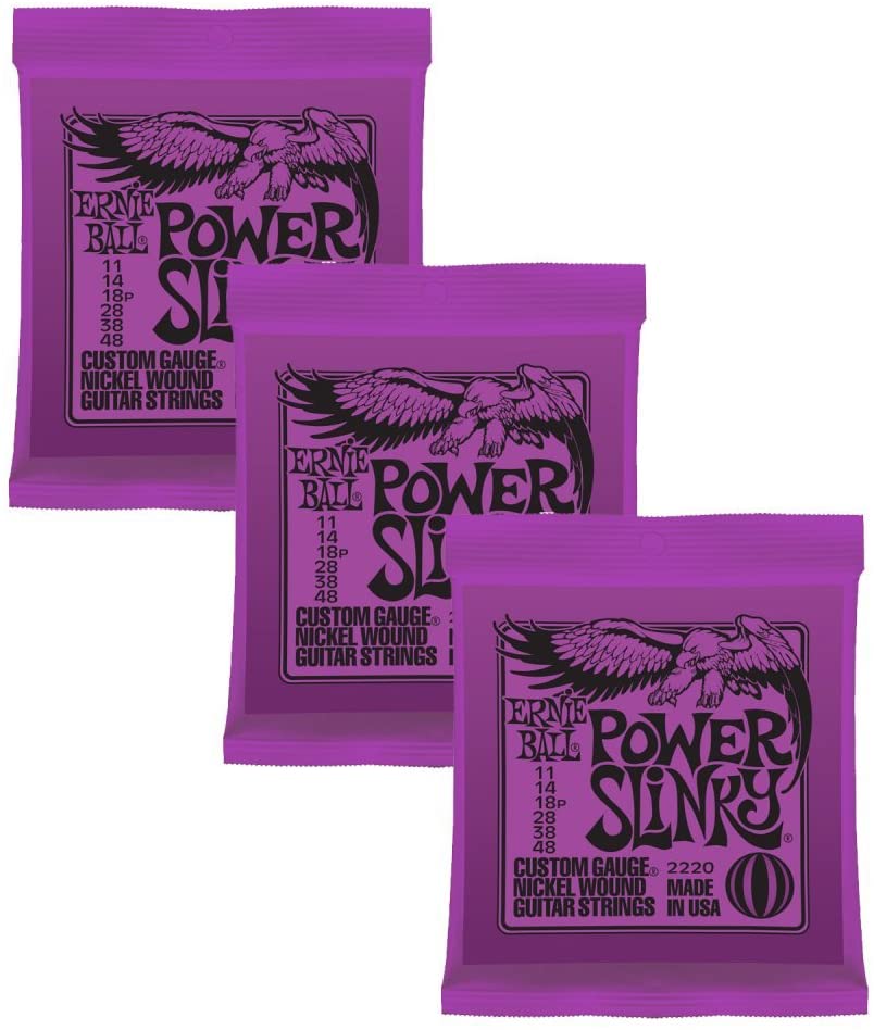 Ernie Ball Power Slinky Nickel Wound Electric Guitar Strings 3 Pack - 11-48 Gauge, Power (11-48), Pack of 3 - Image 4