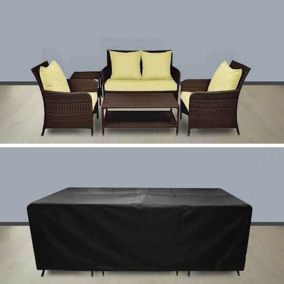 Landrip Garden Furniture Covers,Garden Table Covers Rectangular, Rattan Patio Furniture Set Cover,Cover for Garden Furniture,Waterproof Heavy Duty Oxford Patio Table Covers (180x120x74CM) - Image 2