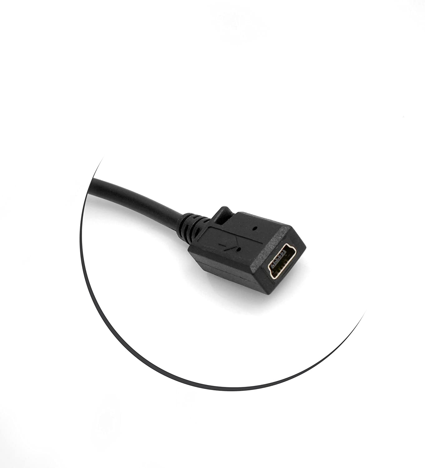 SYSTEMS MicroUSB 90° right angle angled plug to mini USB connector approx. 27 cm data charging