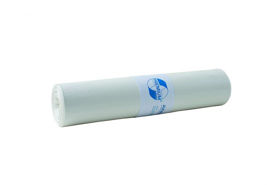 Deiss Premium 16001 waste bags, 700 mm x 1100 mm, type 60, 25 per roll, white - Image 2